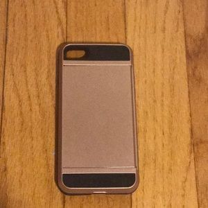 iPhone 7 black and rose gold 2 piece case with card holder